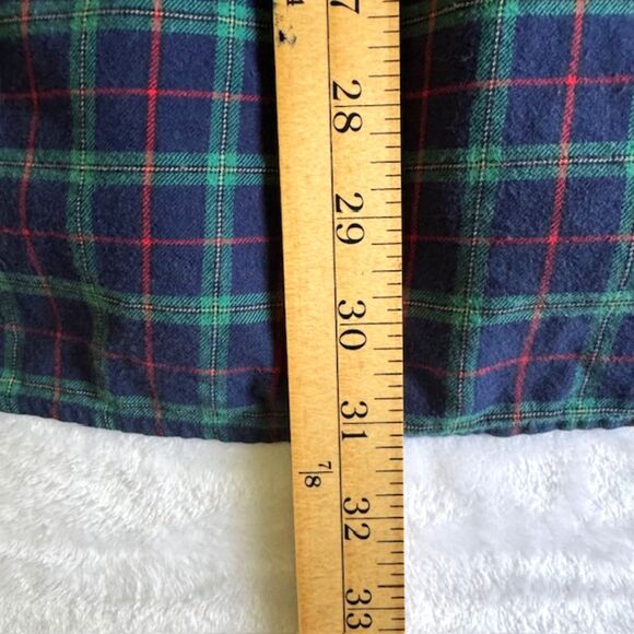 ORVIS Mens LS Button Down Shirt SZ L Blue-Green-Red Plaid Cotton & Wool Outdoors - Picture 9 of 11